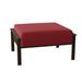 Woodard Jax Outdoor Ottoman w/ Cushion Metal in Red/Brown | 13 H x 28.75 W x 24.5 D in | Wayfair 2J0086-48-44C