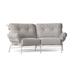 Woodard Terrace 82.5" Wide Loveseat w/ Cushions Metal in Gray | 38 H x 82.5 W x 42 D in | Outdoor Furniture | Wayfair 790063-70-44C