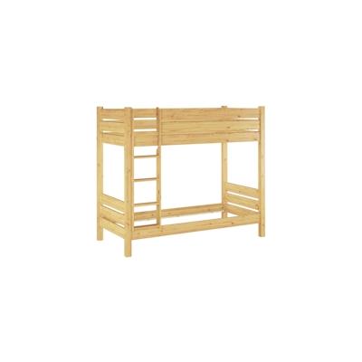 Erst-Holz Stockbett massiv 90x200 Hochbett Kiefer natur Nische 100 teilbar ohne Rollroste 60.16-09T100oR