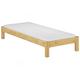 Erst-Holz Futonbett Kiefer massiv 90x200 cm Einzelbett mit Rollrost u Matratze 60.35-09 M