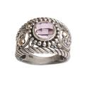 Destiny Calls,'18k Gold-Accented Silver and Amethyst Cocktail Ring'