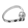 Pawprints on My Heart,'Sterling Silver Freshwater Pearl Pawprint Ring'