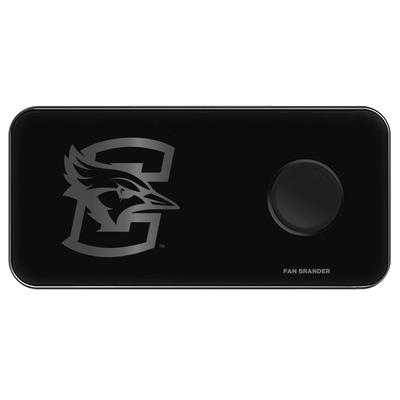 Black Creighton Bluejays 3-in-1 Glass Wireless Charge Pad