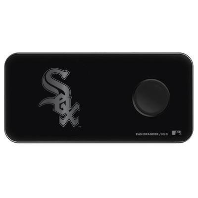 Black Chicago White Sox 3-in-1 Glass Wireless Charge Pad