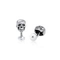 KUZZOI - Totenkopf Symbol Oxidiert Massiv Cool 925 Silber Herrenschmuck Herren