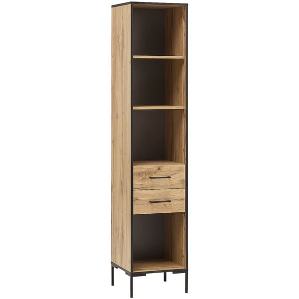Möbelpartner Aktenregal »Country« 40 cm schmal 5 OH mit 2 Schüben braun, 40.2x194.2x34.5 cm Image