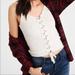 American Eagle Outfitters Tops | Ae Lace-Up Ribbed Sweater Tank | Color: Cream | Size: S