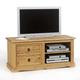 Idimex - Meuble tv tequila style mexicain 120 cm avec 2 tiroirs et 2 niches pin massif finition