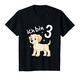 Kinder 3. Geburtstag Ich bin schon 3 Jahre alt Hund Hündchen T-Shirt