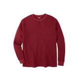 Men's Big & Tall Waffle-Knit Thermal Crewneck Tee by KingSize in Rich Burgundy (Size 4XL) Long Underwear Top