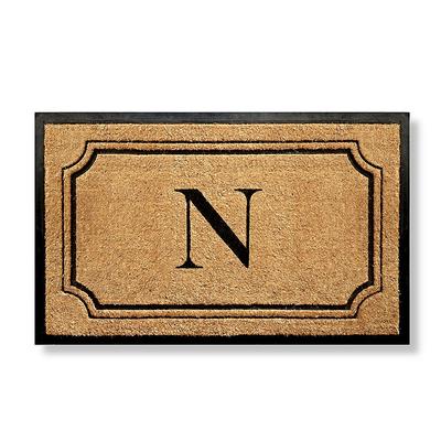 Pembrook Monogrammed Coco Door Mat - 30" x 48", G - Frontgate