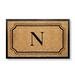 Pembrook Monogrammed Coco Door Mat - 30" x 48", N - Frontgate