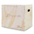 ProSource ps-1250-pwb-s 3-in-1 Sprungbox aus Holz für Crossfit, Agility, vertikales Sprungtraining & Plyo-Workouts, Größe 24/20/16