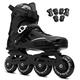 LQQ Adult Outdoor Professional Inline Skates Roller Skates For Men And Women Roller Skates Professional Inline Skates,2 Colors (Color : Black, Size : 38 EU/6 US/5 UK/24cm JP)