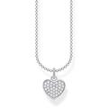 Thomas Sabo Women's Necklace Heart PavÃ© Silver 925 Sterling Silver 36-38 cm Length