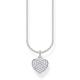 Thomas Sabo Women's Necklace Heart PavÃ© Silver 925 Sterling Silver 36-38 cm Length