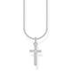 Thomas Sabo Women Necklace Cross Pavé 925 Sterling Silver KE2043-051-14-L45v