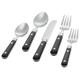 Ginkgo International Le Prix 20-Piece Stainless Steel Flatware Place Setting, Black, Service for 4