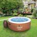 Coleman Ponderosa SaluSpa 2-4 Person Inflatable Hot Tub w/ 60 AirJets Vinyl/PVC in White | 25.98 H x 70.87 W x 70.87 D in | Wayfair 90455E-BW