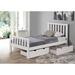 Alcott Hill® Ratcliff Twin Solid Wooden Brazilian Pine Platform Bed w/ Underbed Storage Wood in White | 39 H x 42 W x 78 D in | Wayfair