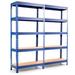 WFX Utility™ Newquay Utility Storage Shelves, Metal in Blue/Brown | 60 H x 120 W x 12 D in | Wayfair 7048292816BE4819A0821B780D877942