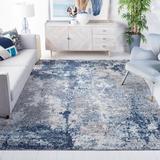 Blue/Gray 120 x 0.43 in Indoor Area Rug - Trent Austin Design® Round Abstract Navy/Gray Area Rug Polypropylene | 120 W x 0.43 D in | Wayfair