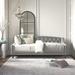 Canora Grey Chapalet Twin Daybed Velvet in Gray | 33 H x 44.5 W x 84 D in | Wayfair WRLO7811 40783096
