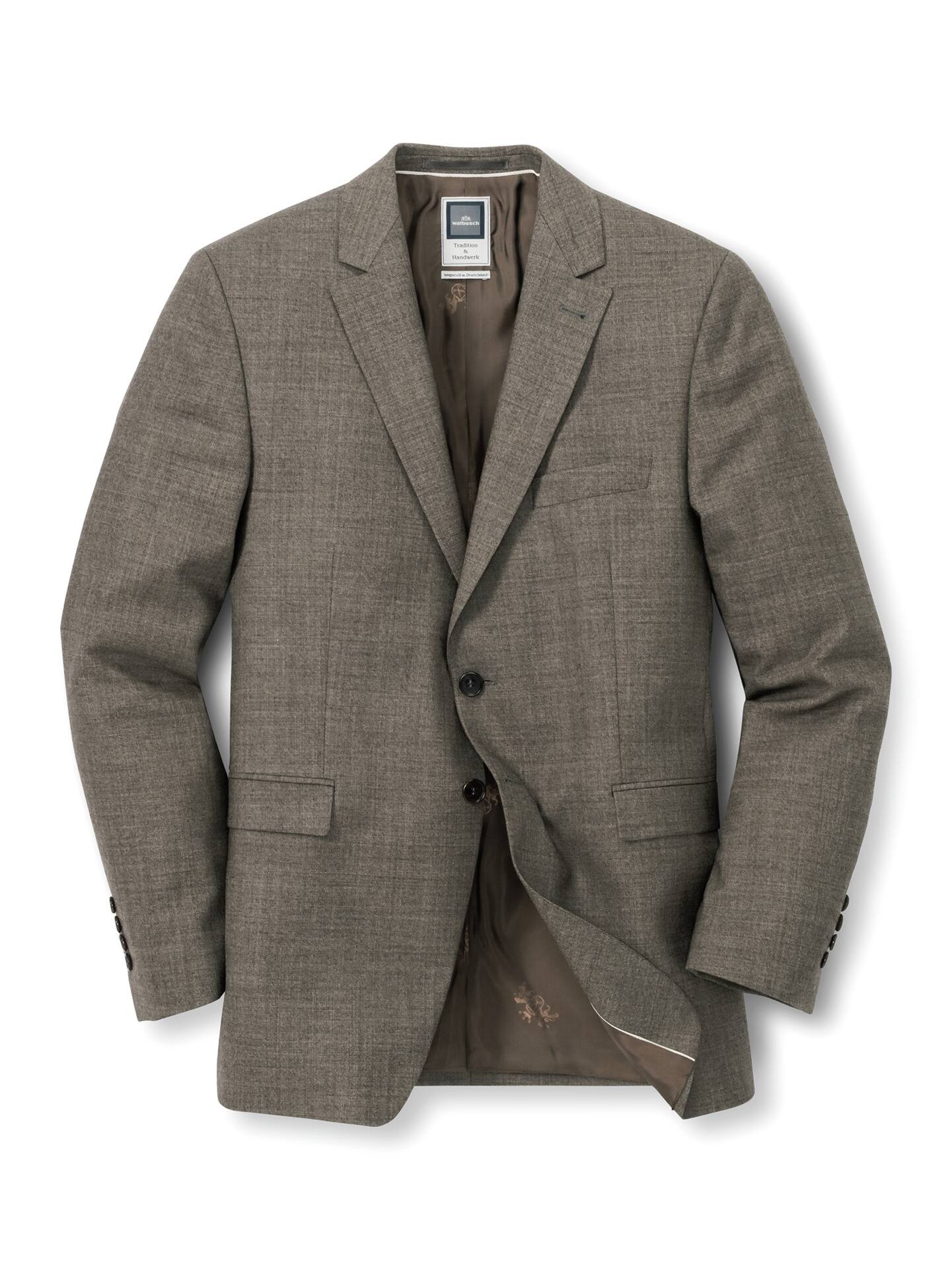 Walbusch Herren Anzug-Sakko Heimat einfarbig Haselnuss