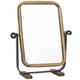 12X14 Inches Square Mirror-Retro Metal Make-up Mirror-Light Luxury Desktop Decoration HD Dressing Mirror-Hotel Industrial Wind Mirror Table-Rotatable Adjustment
