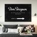 Oliver Gal Drinks & Spirits Dom P Road Sign Night Champagne Graphic Art on Canvas Paper in White/Brown | 36 H x 54 W x 1.5 D in | Wayfair