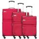 d & n - Travel Line 6704 4-Rollen Kofferset 3tlg. Koffer & Trolleys Pink Herren