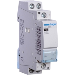 Hager Installationsschütz, 25A, 24V/AC, 230V/AC/DC, 2S, 1900W/AGL, 950VA/LL, 1TE Image