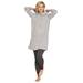 Plus Size Women's Rib Trim Sleep Leggings by ellos in Heather Charcoal Star (Size 2X)