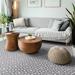 Gray 72 x 0.06 in Area Rug - Dakota Fields Caedon Geometric Farmhouse Indoor/Outdoor Non-Slip Rug Polypropylene | 72 W x 0.06 D in | Wayfair