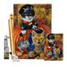 Breeze Decor Halloween Kittens - Impressions Decorative 2-Sided Polyester 40 x 28 in. Flag Set in Black/Brown | 40 H x 28 W x 4 D in | Wayfair