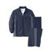 Men's Big & Tall Long Sleeve Colorblock Tracksuit by KingSize in Navy Colorblock (Size XL)