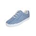 Extra Wide Width Women's The Bungee Slip On Sneaker by Comfortview in Navy Gingham (Size 8 WW)