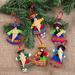 The Holiday Aisle® 6 Piece Hanging Figurine Ornament Set in Blue/Green/Red | 3.2 H x 2 W x 0.8 D in | Wayfair 143550
