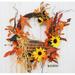 Primrue 24" Foam Wreath in Brown/Orange | 24 H x 24 W x 5 D in | Wayfair A63EAE4B459344ABB1E1B8614DF73D3B