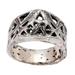 Ancient Symbol,'Textured and Oxidized Men's Sterling Silver Ring'