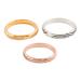 Triple Union,'Gold and Silver Engraved Stacking Band Rings (Set of 3)'
