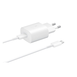 Samsung - EP-TA800 - Schnellladegerät + KABEL - USB Typ C- 25W - Ladegerät Netzteil - weiß Image