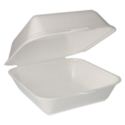 Starpak 100 Hamburger-Boxen mit Klappdeckel, XPS 11 cm x 20 cm x 20 cm weiss laminiert XXL Image