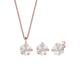 Elli - Herz Glamourös Kristalle 925 Silber Schmuck-Set Damen