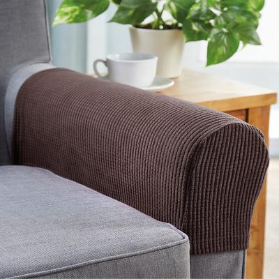 Sofa Armrest Cover Pair Brown