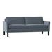 Ebern Designs Soroya 77.75" Flared Arm Sofa w/ Reversible Cushions Polyester in Blue/Black | 33 H x 77.75 W x 36.75 D in | Wayfair