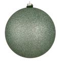 Vickerman 661734 - 8" Gray Mint Glitter Ball Christmas Christmas Tree Ornament (N592040DG)