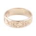 Shimla Shapes,'Women's Sterling Silver Band Ring with Diamond Motifs'