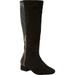 Wide Width Women's The Ivana Wide Calf Boot by Comfortview in Black (Size 10 1/2 W)