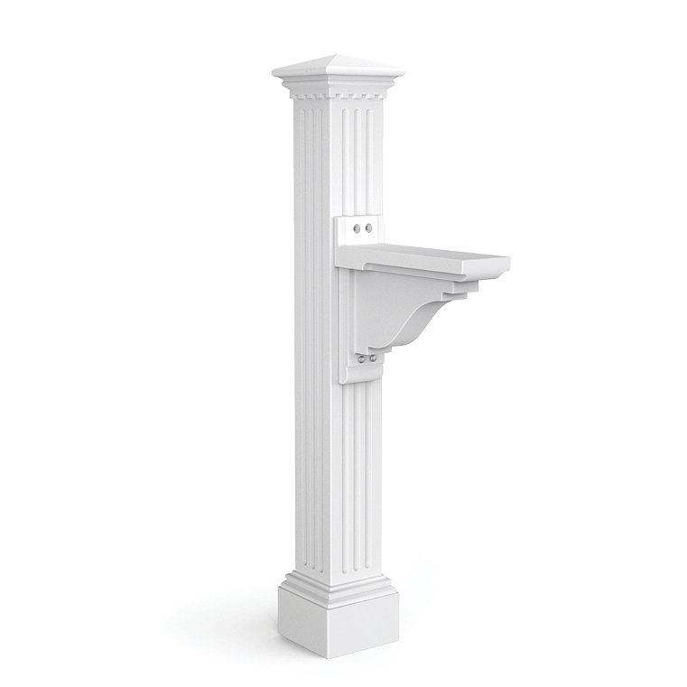 Harwich Mailbox Post - White - Grandin Road